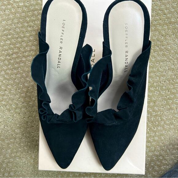 NIB LOEFFLER RANDALL Langley Mule Ruffle Heels - Picture 12 of 12